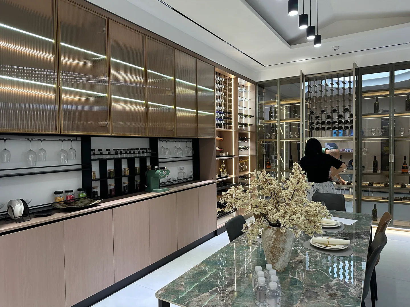 Custom cabinetry and interior finish showroom visited by VELA Home Global in Foshan