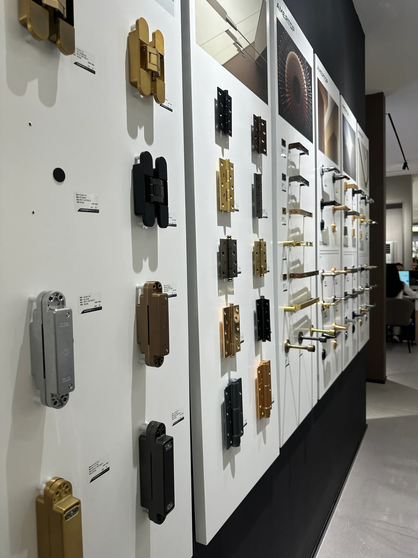 Door hardware options displayed for supplier and specification comparison