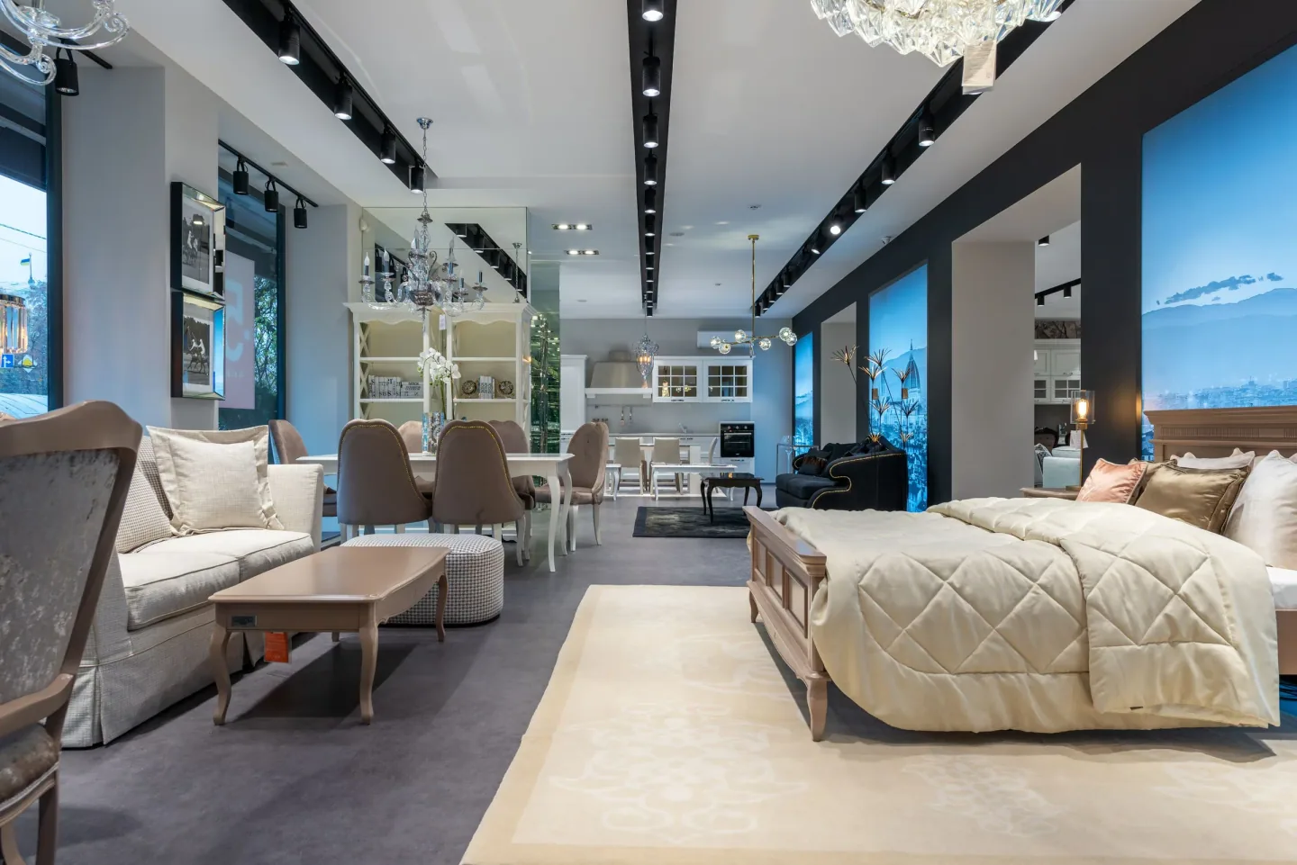 Luxury furniture showroom in Foshan used for high-end furniture sourcing