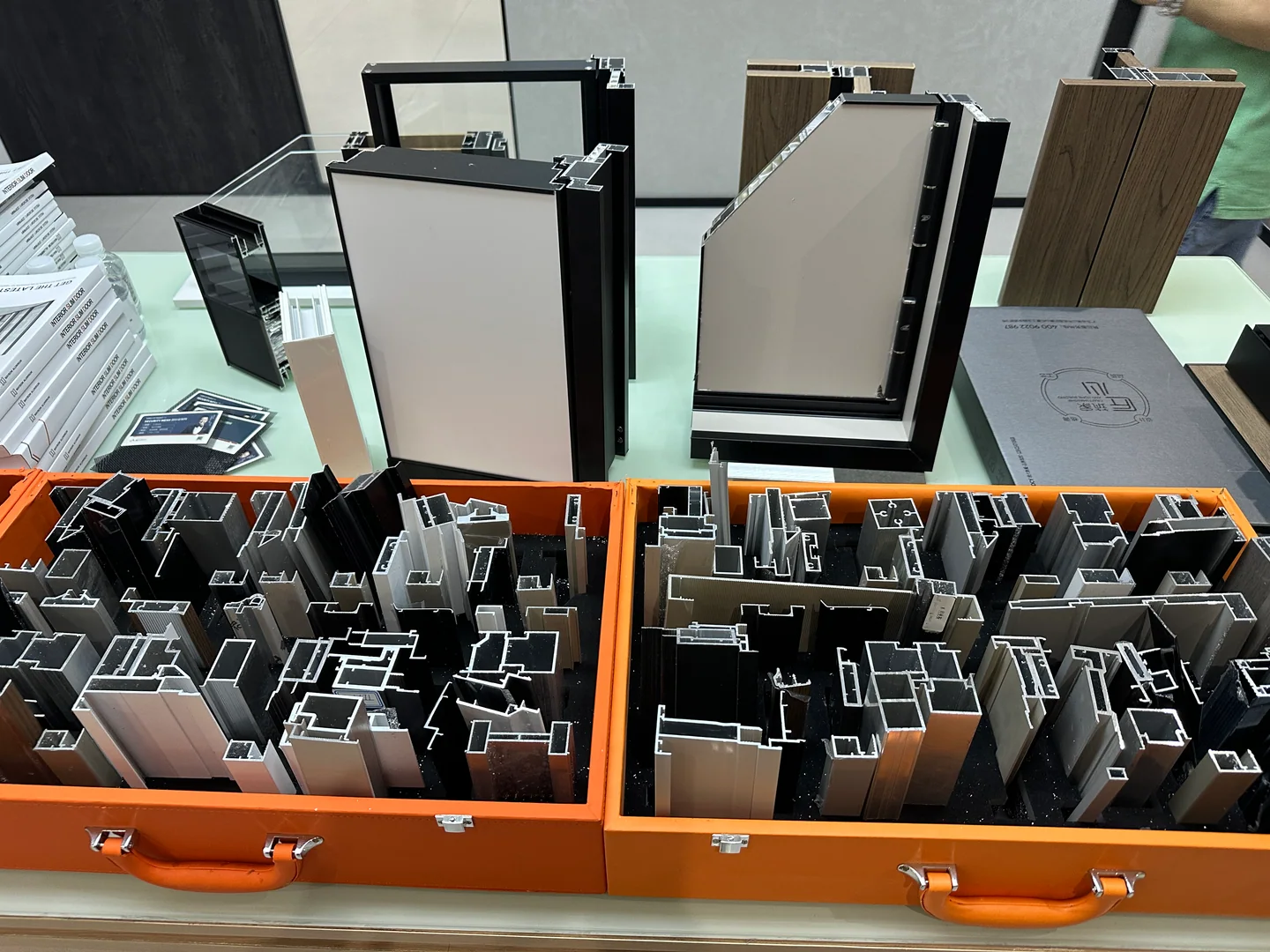 Material and profile samples compared with drawings during BOQ procurement