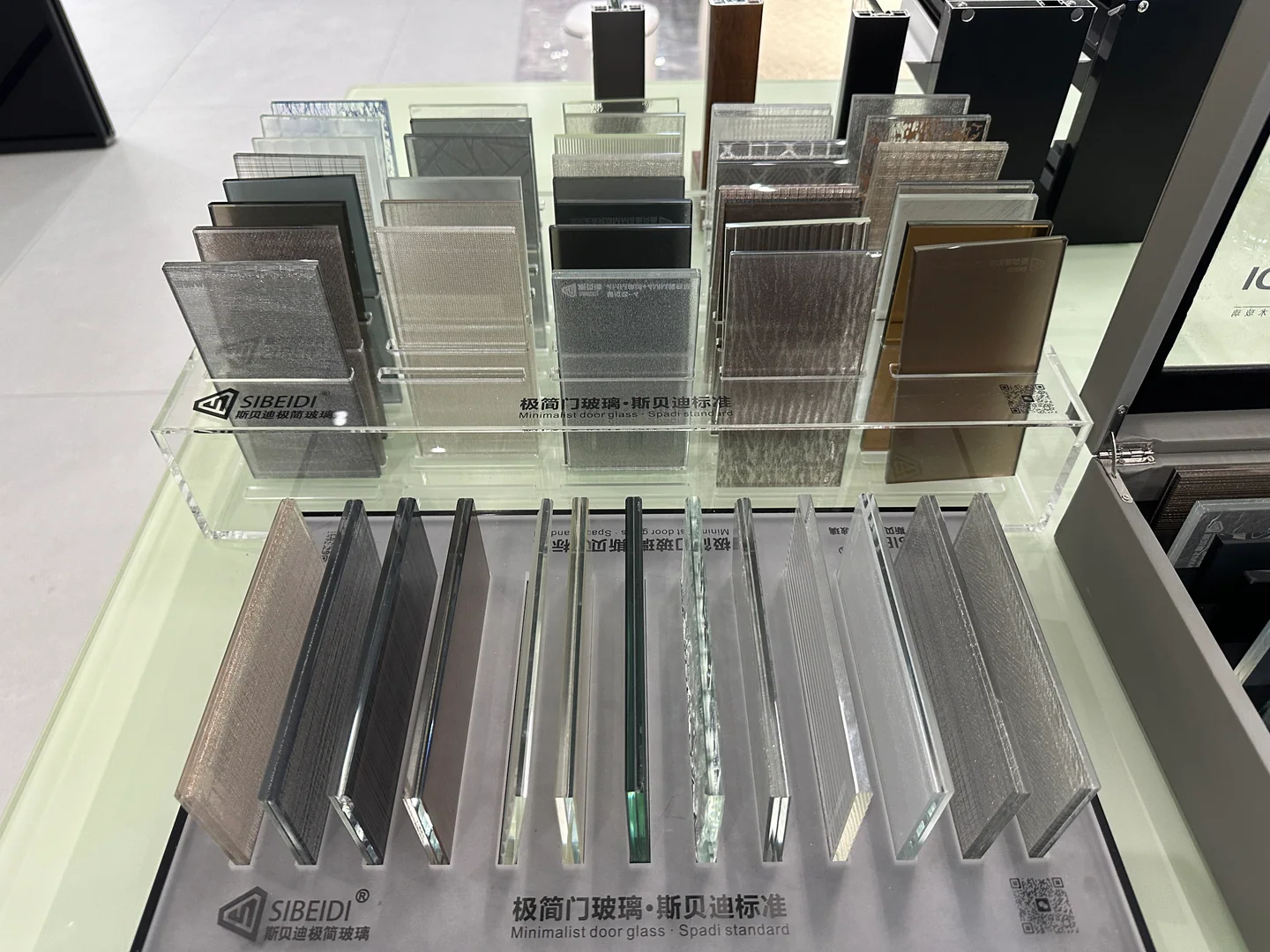 Material sample case used to compare sourcing specifications and project costs