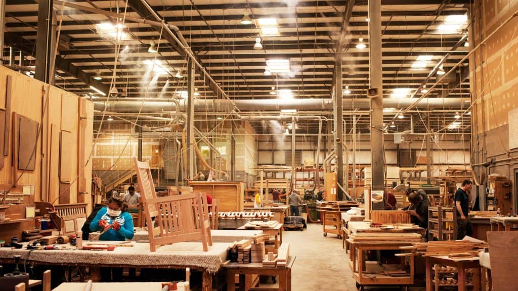 Foshan Sourcing Agent Furniture factory with workers and equipment